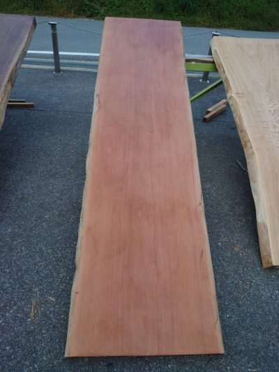 銘木ブラックウォルナット3段棚　丸太耳付き風 銘木ブラックウォルナット3段棚丸太耳付き風